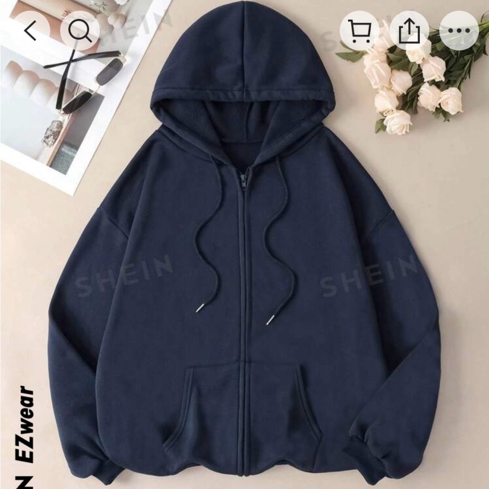 SHEIN Navy Blue Hoodie